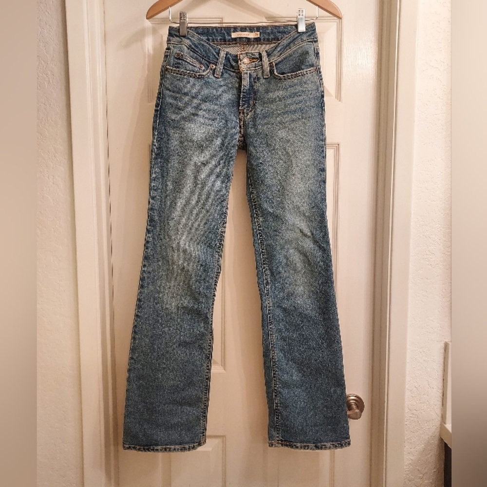 Levi's Women's Super Low Boot Leg Blue Jeans, Size 24x30
